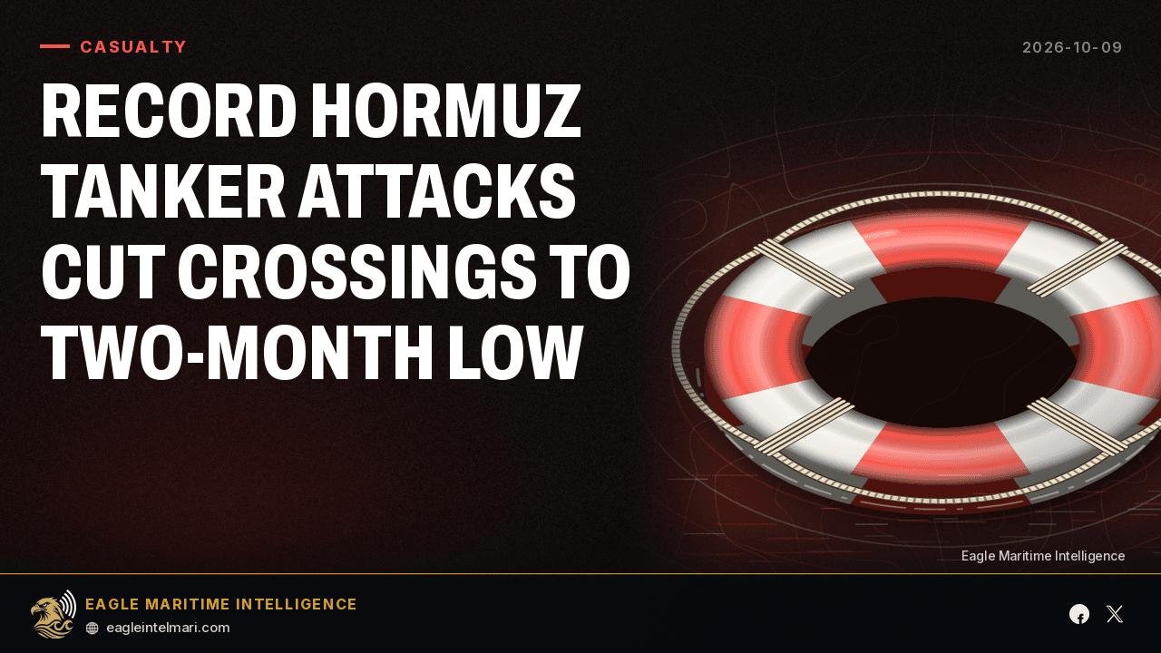 Record Hormuz Tanker Attacks Cut Crossings to Two-Month Low — Oct 9