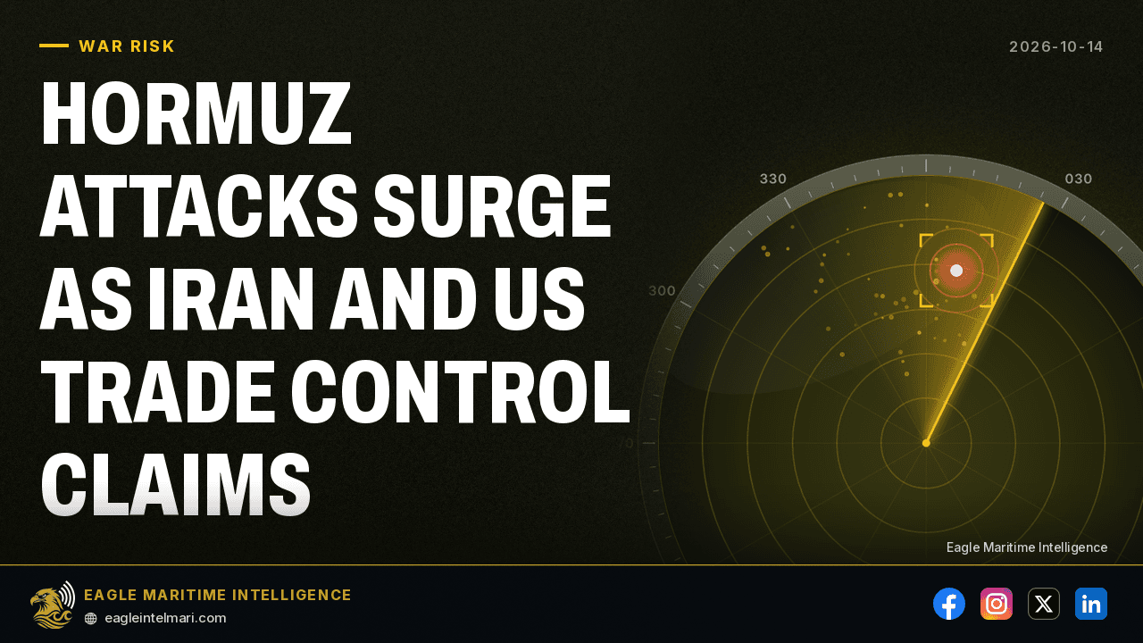 Hormuz Attacks Surge as Iran and US Trade Control Claims — Oct 14