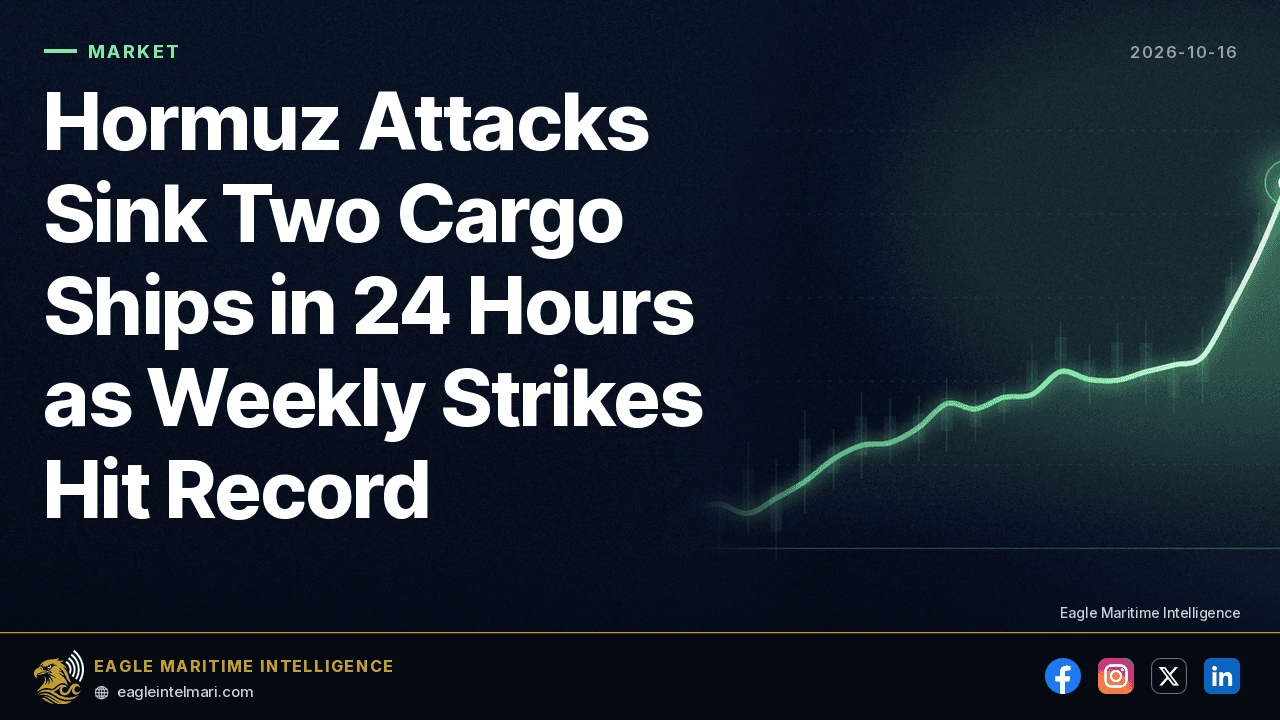 Hormuz Attacks Sink Two Cargo Ships in 24 Hours — Oct 16