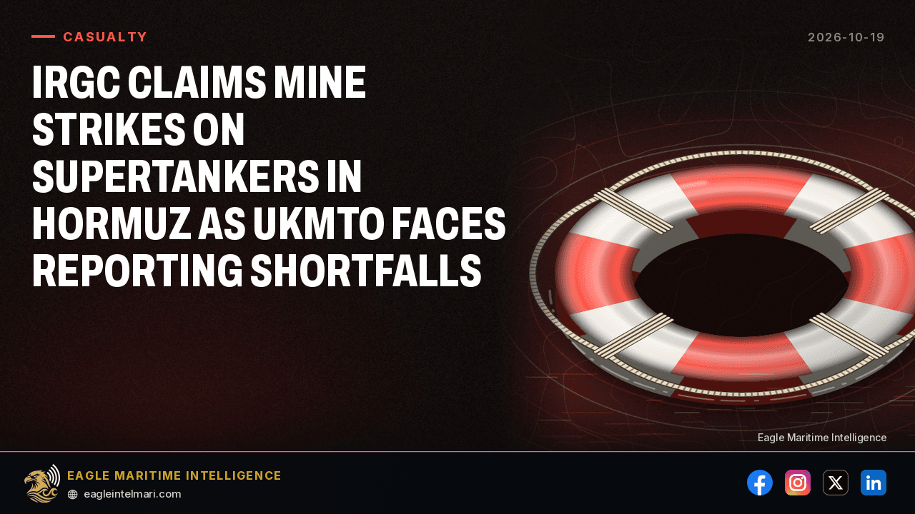 IRGC Claims Mine Strikes on Supertankers in Hormuz — Oct 19