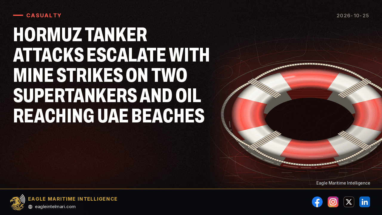 Hormuz Tanker Attacks Escalate With Mine Strikes on Two — Oct 25