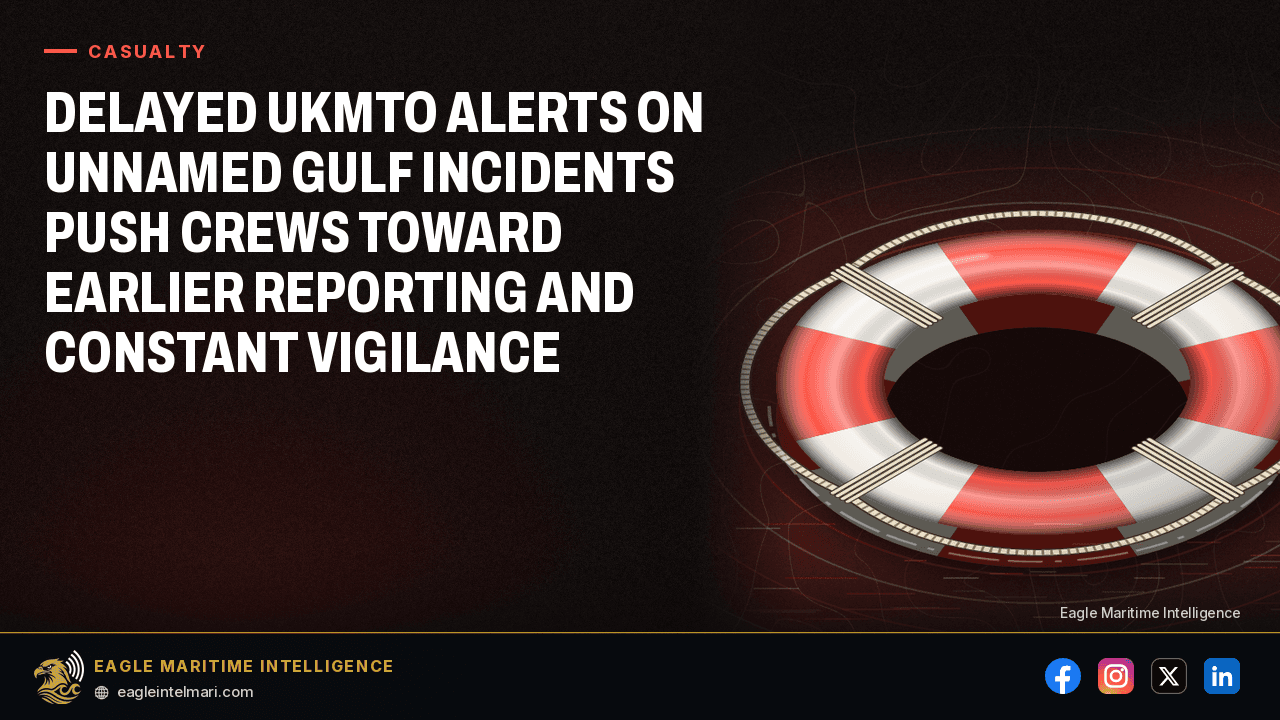 Delayed UKMTO Alerts on Unnamed Gulf Incidents Push Crews Toward Earlier Reporting and Constant Vigilance