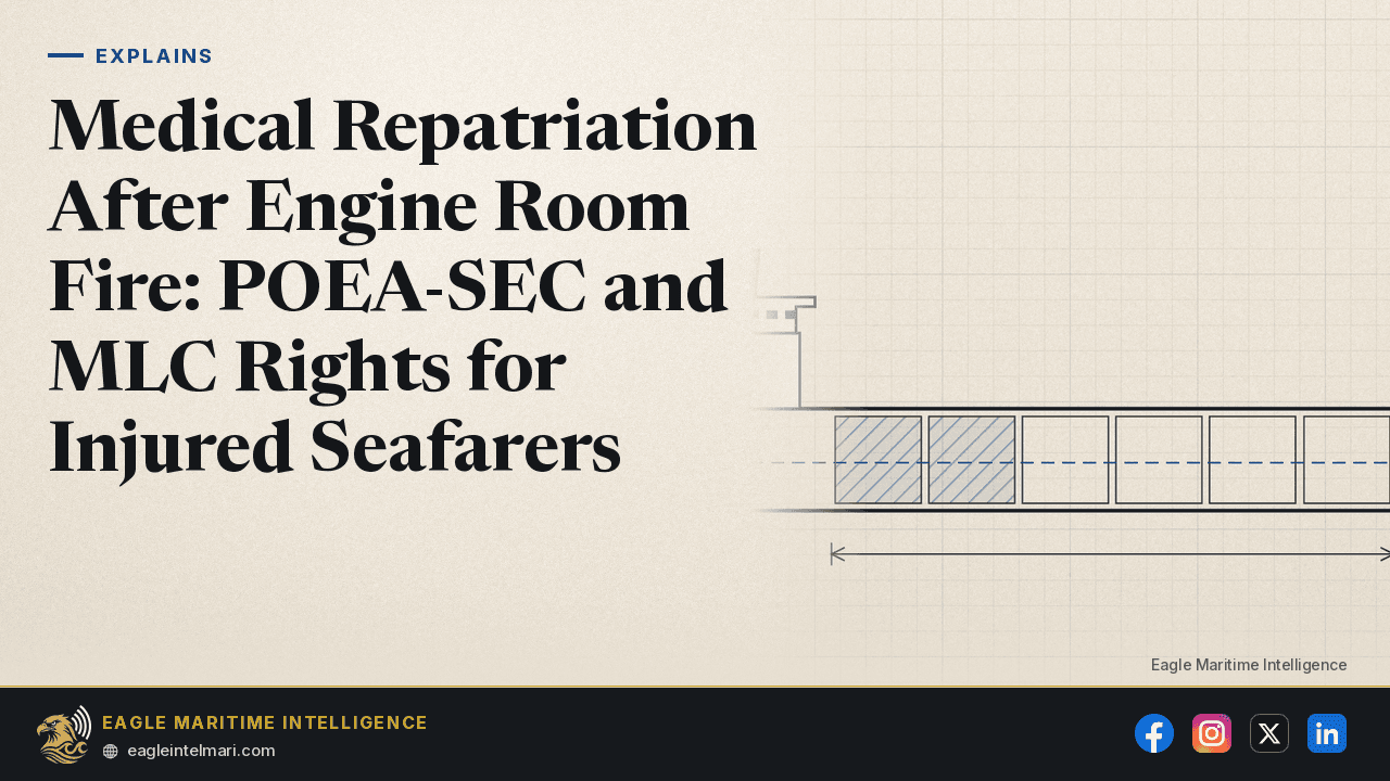 Medical Repatriation After Engine Room Fire: POEA-SEC and MLC Rights for Injured Seafarers