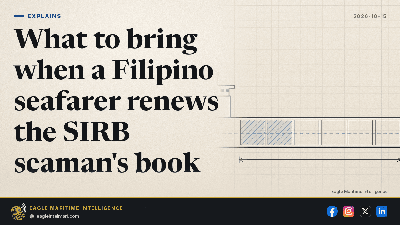 What to bring when a Filipino seafarer renews the SIRB seaman's book