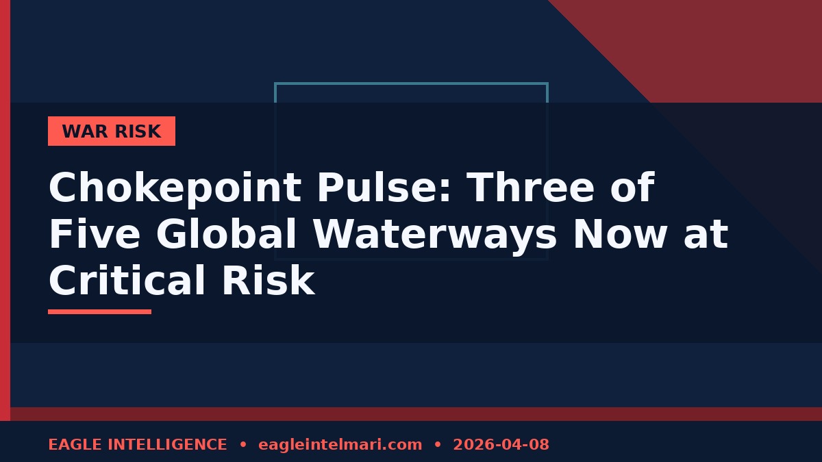 Chokepoint Pulse: Three of Five Global Waterways Now at Critical Risk