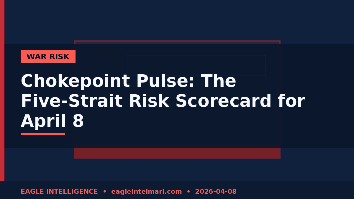 Chokepoint Pulse: The Five-Strait Risk Scorecard for April 8