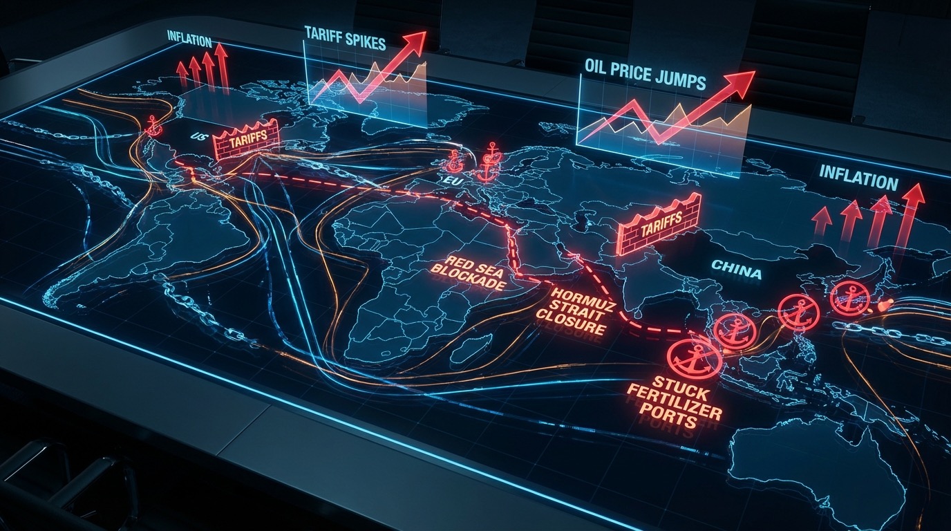 The New Era of Compound Shocks: Tariffs + Hormuz = Inflation and Recession Risk in 2026