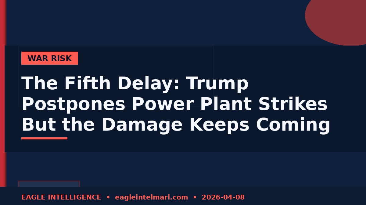 The Fifth Delay: Trump Postpones Power Plant Strikes But the Damage Keeps Coming