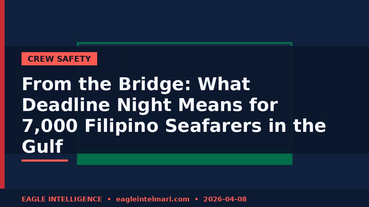 From the Bridge: What Deadline Night Means for 7,000 Filipino Seafarers in the Gulf