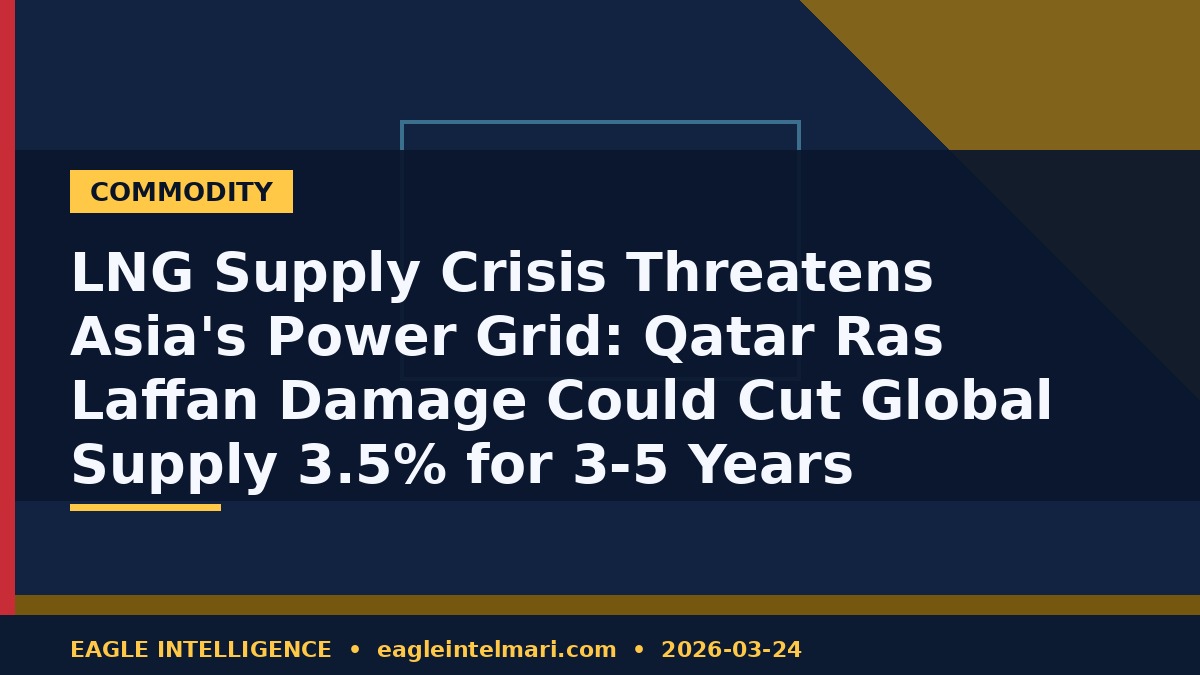 LNG Supply Crisis Threatens Asia's Power Grid: Qatar Ras Laffan Damage Could Cut Global Supply 3.5% for 3-5 Years