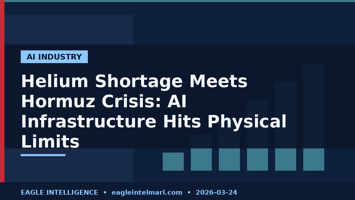 Helium Shortage Meets Hormuz Crisis: AI Infrastructure Hits Physical Limits