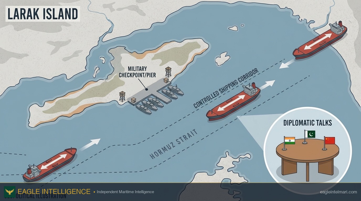 Iran Monetizes Strait Blockade: Permission-Based Transit Corridor via Larak Island Charges $2M Per Vessel