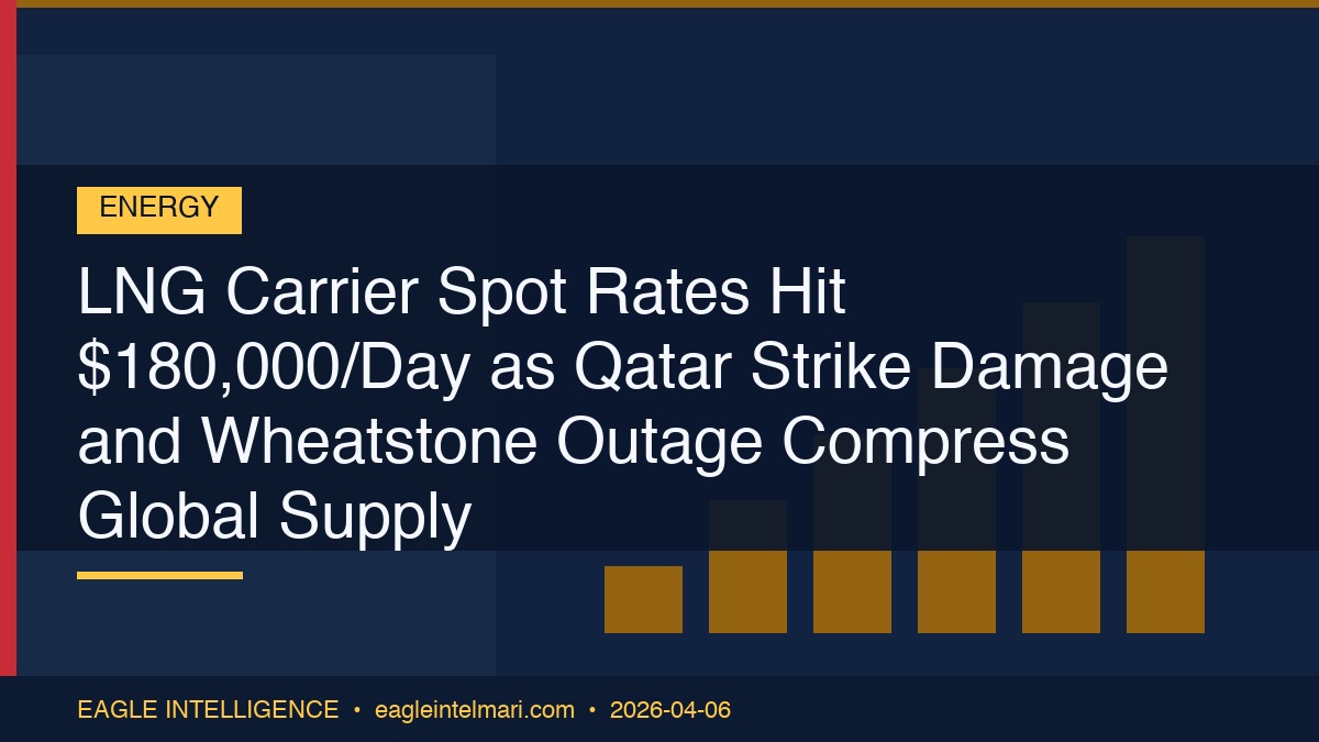LNG Carrier Spot Rates Hit $180,000/Day as Qatar Strike Damage and Wheatstone Outage Compress Global Supply