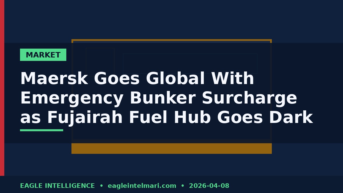 Maersk Goes Global With Emergency Bunker Surcharge as Fujairah Fuel Hub Goes Dark