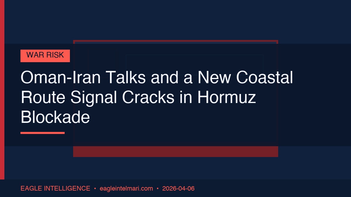 Oman-Iran Talks and a New Coastal Route Signal Cracks in Hormuz Blockade