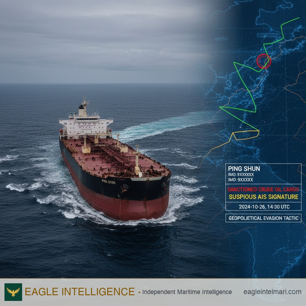 Dark Fleet Diversion: Iran Tanker Ping Shun Switches Course to China, Signals Sanctions Evasion