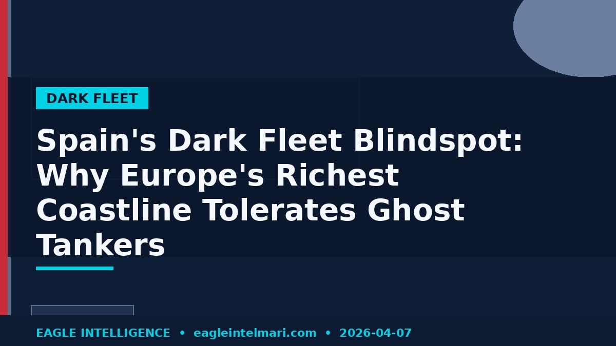 Spain's Dark Fleet Blindspot: Why Europe's Richest Coastline Tolerates Ghost Tankers