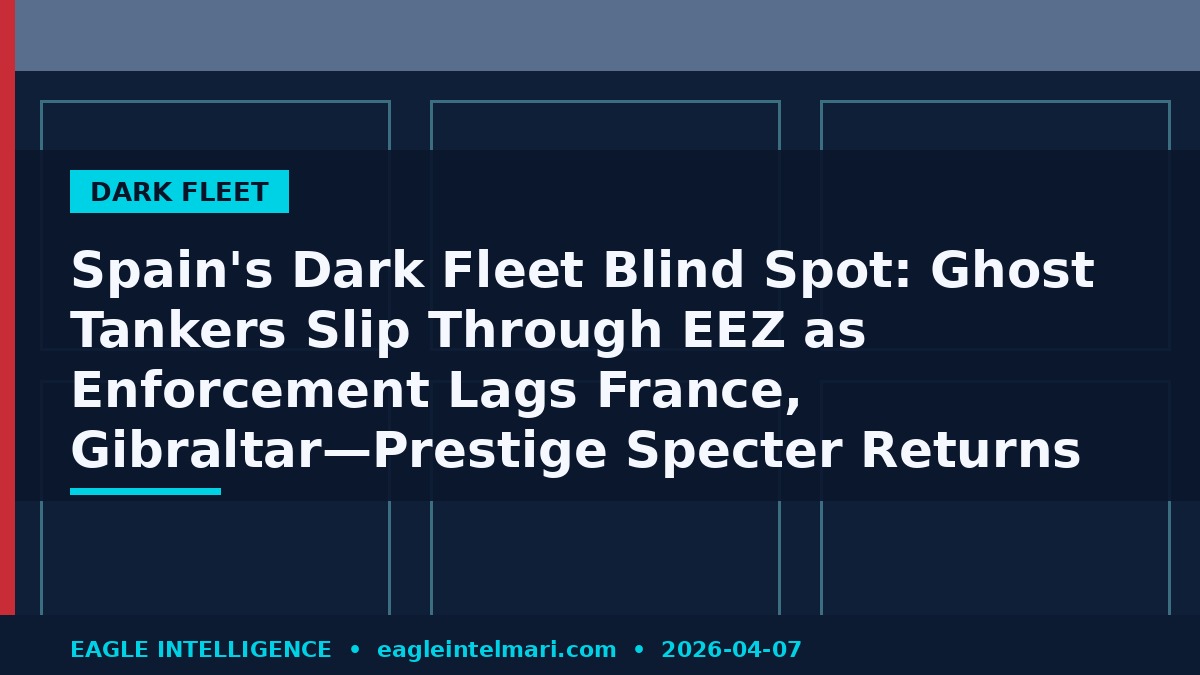 Spain's Dark Fleet Blind Spot: Ghost Tankers Slip Through EEZ as Enforcement Lags France, Gibraltar—Prestige Specter Returns