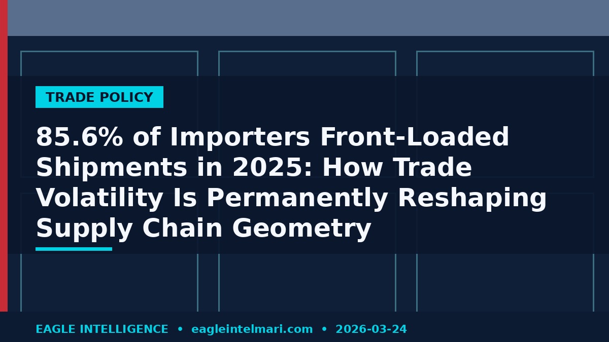 85.6% of Importers Front-Loaded Shipments in 2025: How Trade Volatility Is Permanently Reshaping Supply Chain Geometry