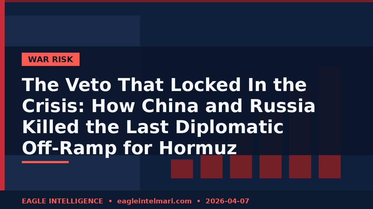 The Veto That Locked In the Crisis: How China and Russia Killed the Last Diplomatic Off-Ramp for Hormuz