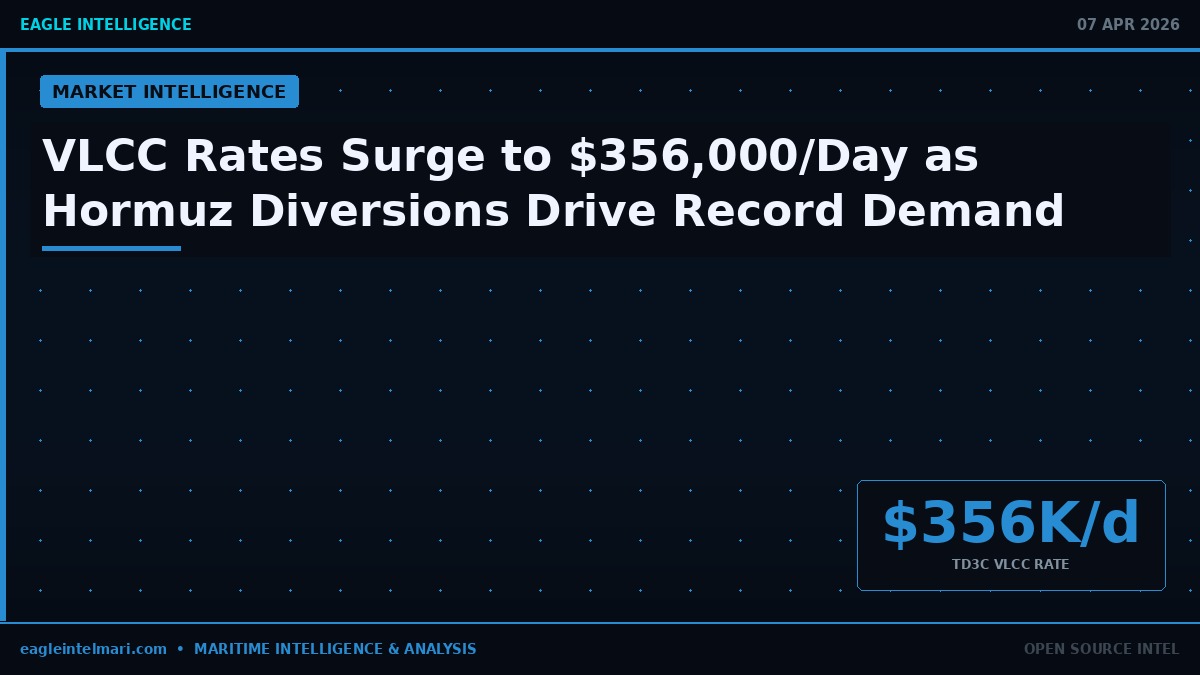 VLCC Rates Surge to $356,000/Day as Hormuz Diversions Drive Tanker Demand to Record Levels