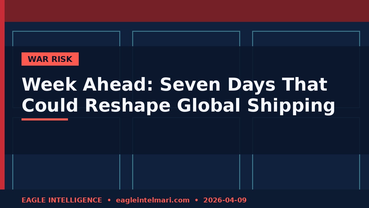 Week Ahead: Seven Days That Could Reshape Global Shipping