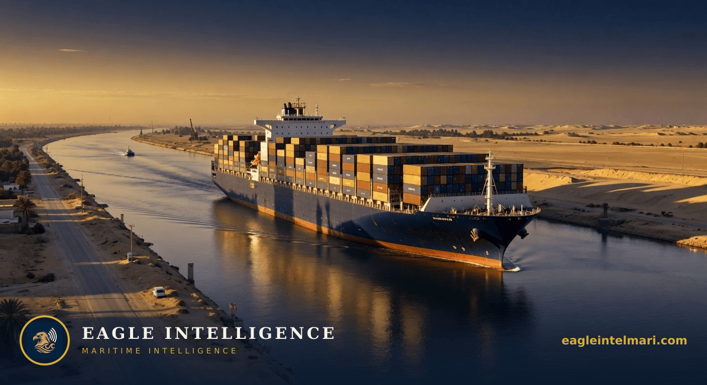 Suez Containership Flows Stall at 46 Vessels in Two Weeks