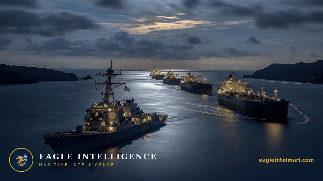 Nighttime Hormuz Convoys Now Running Above 20 Tankers as Burgum Confirms Scale